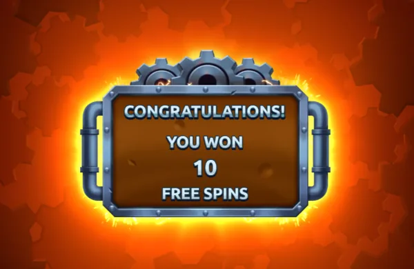 The Labour Day Rush award panel reading CONGRATULATIONS, YOU WON 10 FREE SPINS